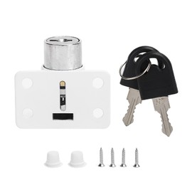 3Ring White Safety Lock Sliding Window AntiThef Buckle Secure Home Door Window Zinc Alloy