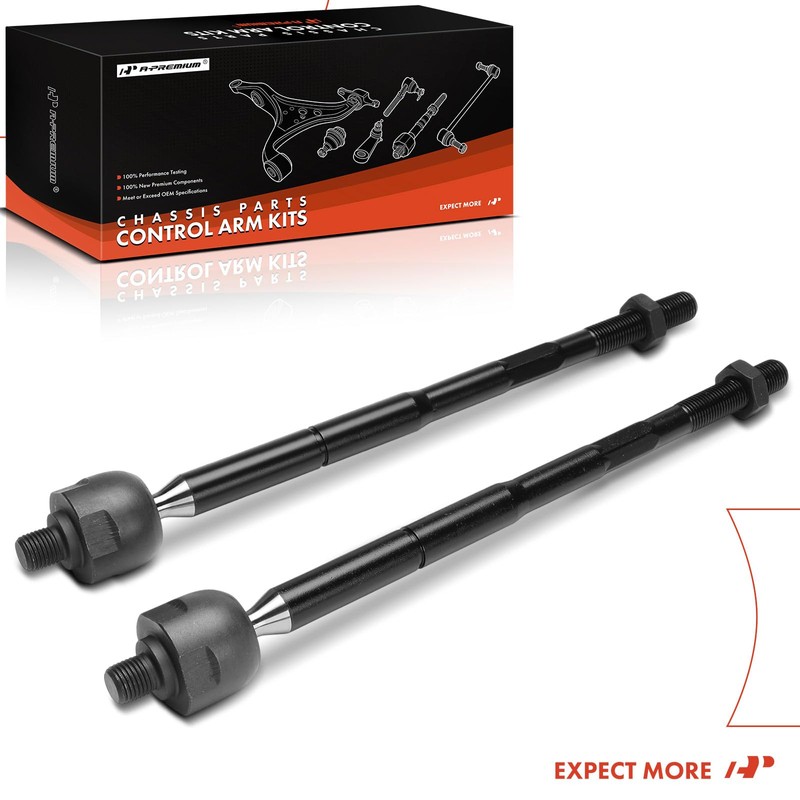A-Premium 2 x Front Inner Tie Rod Ends, Compatible with