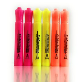 NARAMAKI Highlighters Assorted Colors - 6 Pcs Highlighters Yellow/Orange/Pink