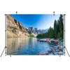CORFOTO 8x6ft Banff National Park Backdrop Lake Mountains Forest Landscape