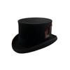 Willheoy Wool Top Hat for Men Satin Lined Topper Hat