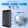 PoE Splitter 1 in 4 Out, Gigabit 4 Port PoE