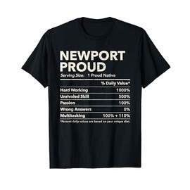 Newport, Maine Proud Nutrition Facts T-Shirt