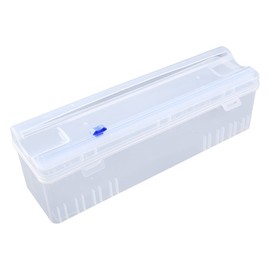FUNCOCO Cling Film Dispenser, Adjustable Cling Film Cutter, Food Dispenser, Food Packaging, Stretch Film, Household Economy Cutter