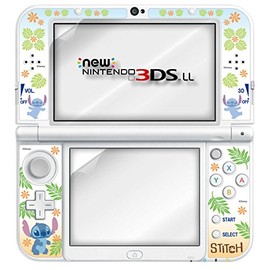 Newニンテンドー3DS LL専用液晶保護フィルム デコレーションシール付 スティッチ