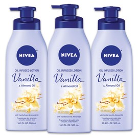 NIVEA NIVEA Vanilla and Almond Oil Infused Body Lotion, 50.7 Fl Oz, Pack of 3