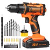 20v Drill Driver Set,Cordless Drill with Battery and Charger,LED Drill