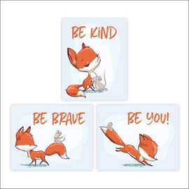 Fox Wall Art Prints (Set of 3) - Unframed - 11x14s