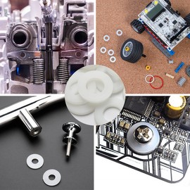 FOMGIIN Plastic Washers M3 x 8 mm, Pack of 100 Plastic Washers Nylon Washer Body Washers Plastic Washers for Appliances Machines Electric Plumbers