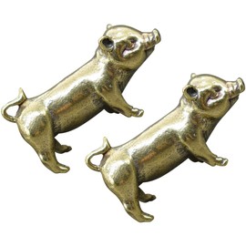ARTIBETTER Car Decoration 2pcs Feng Shui Feng Shui Zodiac Mini Pig Statues Lucky Piggy Figurines Pig Chinese Zodiac Desktop Decor