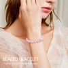 VDKIDKT 10mm Natural Rose Quartz Crystal Beads Bracelet for Women