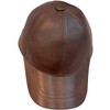 100% Real Genuine Lambskin Leather Baseball Cap Hat Sports Visor