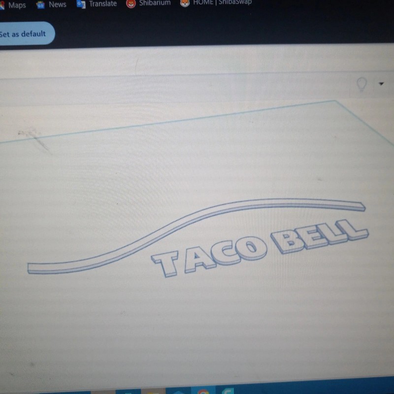Spencer-3D CUSTOMER CUSTOM ORDER O-Scale Taco Bell Restaurant 3D Sign