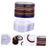 WOONEKY Nail Art Tape 120pcs Silver Thread Stickers Nail Strips