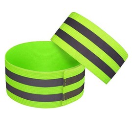 Eastrise Reflective Wrist Strap,Elasticated Ankle Bands High Visibility Bike Ankle Bands Reflector Armband,For Running Walking Cycling Jogging and Dog Walking Nigh Outdoor Safety (2pcs)