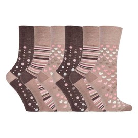 6 pairs Gentle Grip Loose Top Non Binding Elastic Bamboo Socks UK 4-8 EUR 37-42 (RM34)
