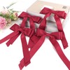 Wine Red Hair Bows Ribbon for Women Girls Gift 4Pcs