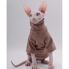 DUOMASUMI Sphynx Cat Clothes Self-Heating Warm Thermal Underwear for Hairless Cats, Kittens and Small Dogs (Grey-M)