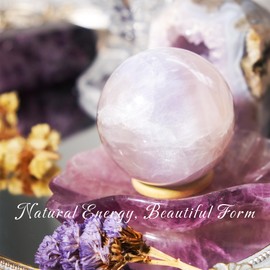 EZhandcraft Lavender Fluorite Crystal Sphere - 2.0-2.3" Inches, Soothing Soft Purple Hues, Good Clarity, Hand Polished, Ideal for Reiki, Chakra, Feng Shui, Meditation, and Healing