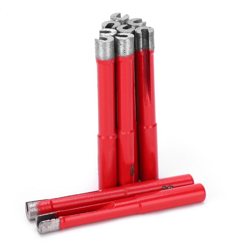 10Pcs Diamond Drill Bit Flat Tooth Ceramic Tile Marble Hole