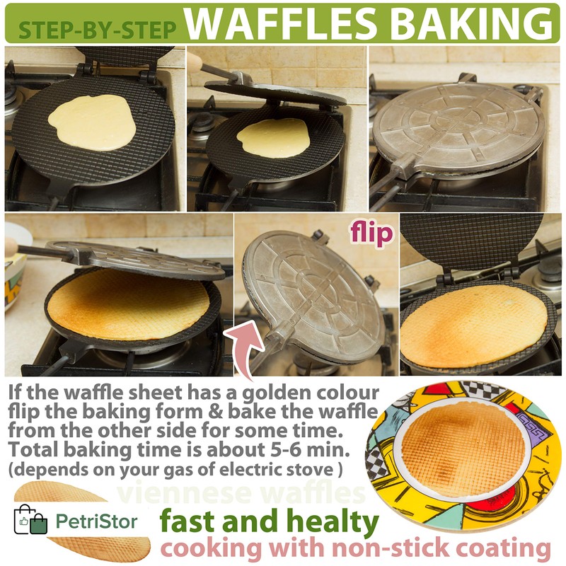 Waffle Maker round form Non-stick - Waffle Cone Maker -