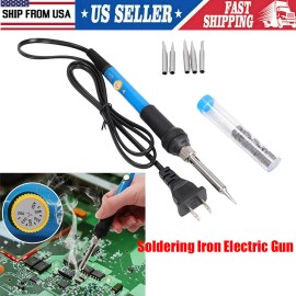 Soldering Iron Electric Gun Adjustable Temperature 60W Welding Solder Wire New