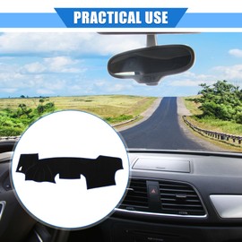 VekAuto Car Dashboard Cover Compatible for Toyota RAV4 2001-2012, Protective Polyester Black Blue Center Console Interior Trim Dash Cover Mat Pad