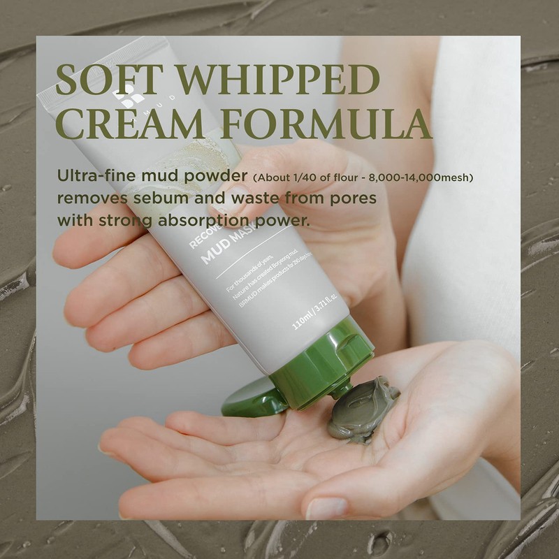 BRMUD Boryeong Mud Clay Face Mask, Pore Reducer & Minimizer,