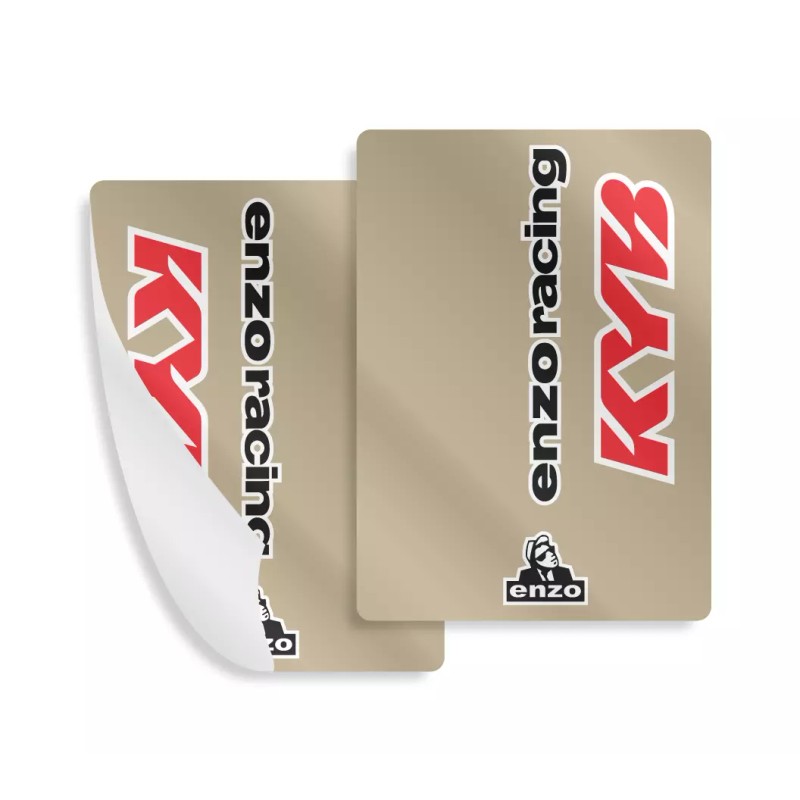 Enzo KYB Fork Stickers Suspension Decals Set (Red) (9x6.5)