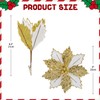 Briful 9'' Poinsettias Artificial Christmas Flowers 8PCS Silk Christmas Floral
