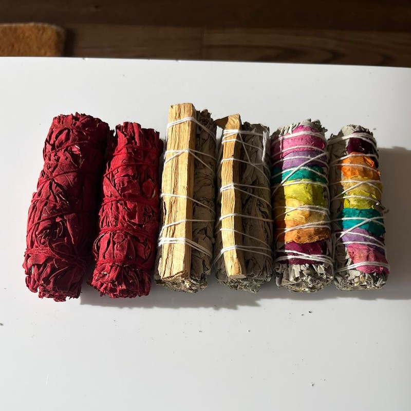 2x Palo Santo White Sage 4" Smudge Sticks, 2x Chakra