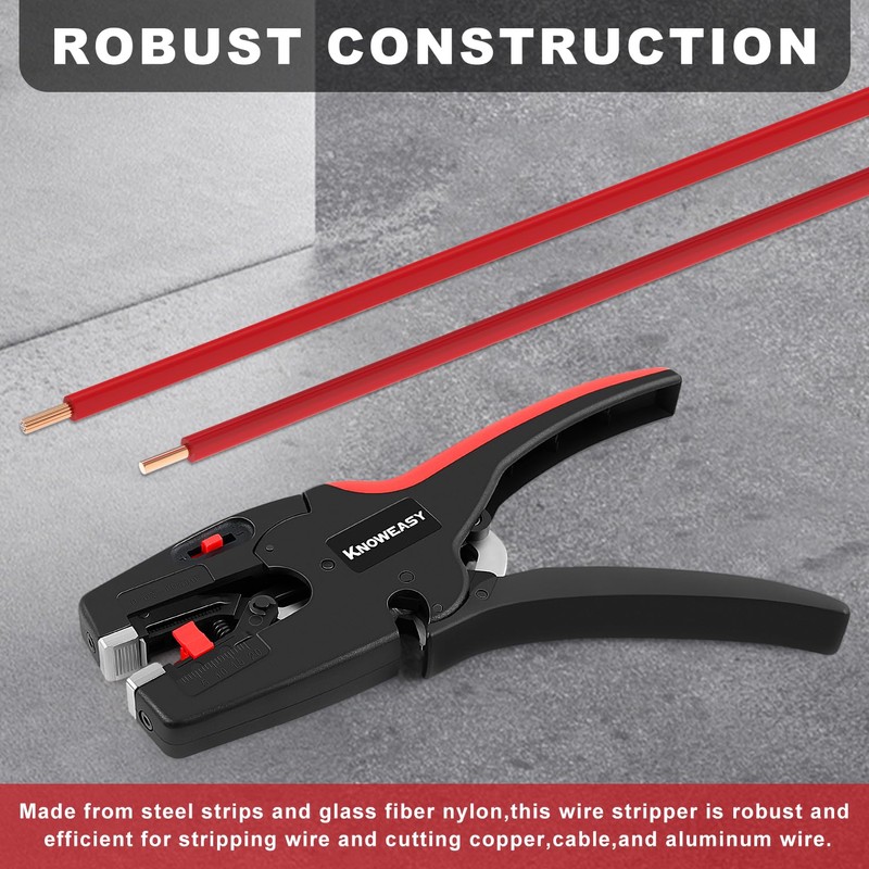Knoweasy Upgraded Wire Stripper : 2-in-1 Heavy Duty Wire Stripper