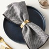 Cuff Brushed Gold Napkin Rings Set of 4, Modernist Napkin