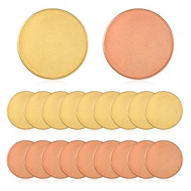 Commarker 20 Pieces Brass Blank Challenge Coins, 40mm Engraving Blanks with Threaded Edge, Coins, DIY Craft, Engraving, Travel, Accessories, Material for Fiber Laser Engraving Machine (3mm