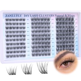 Lash Clusters Wispy Eyelash Clusters Natural CC Curl Cluster Lashes zanlufly Wispy Individual Lashes 180Pcs Eyelash Extension 10 12 14MM DIY Lash Extension