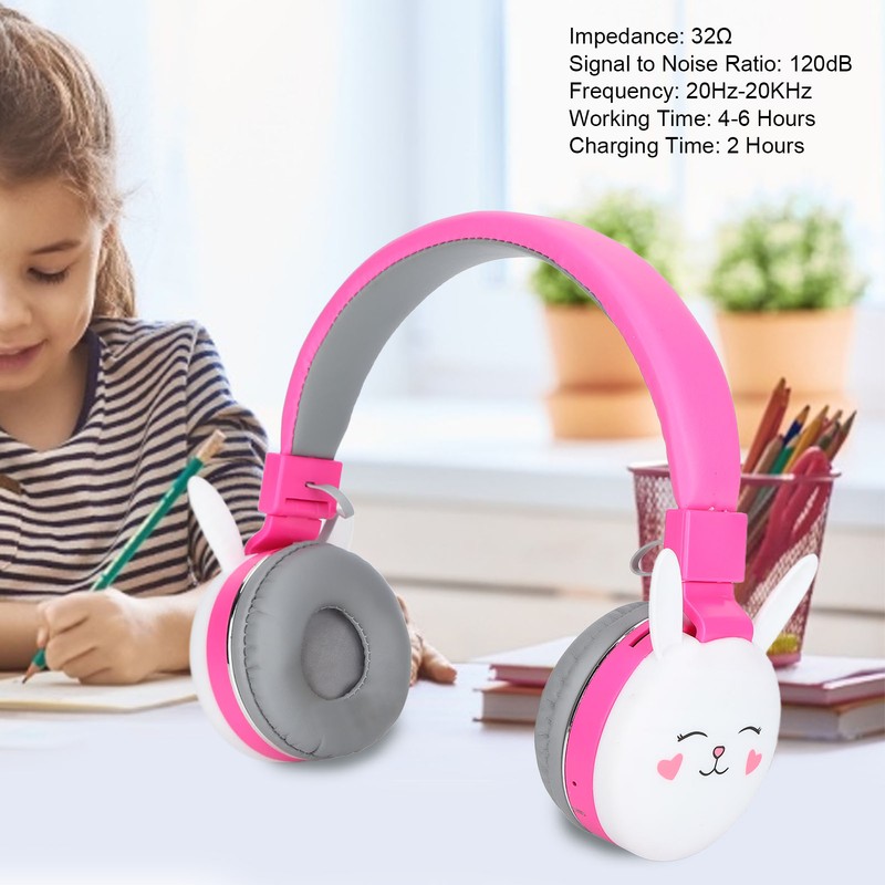 Children's Headset Cute Animals Bluetooth 5.0 Kids Headphones with Mic