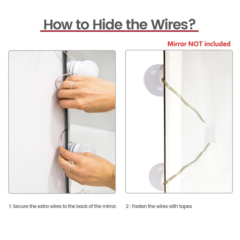 Waneway 14 Bulb Vanity Lights for Mirror, Plug-in Power Adapter