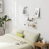Gieanoo Wall Shelf, White, 30 cm, Picture Shelf, Solid Oak,