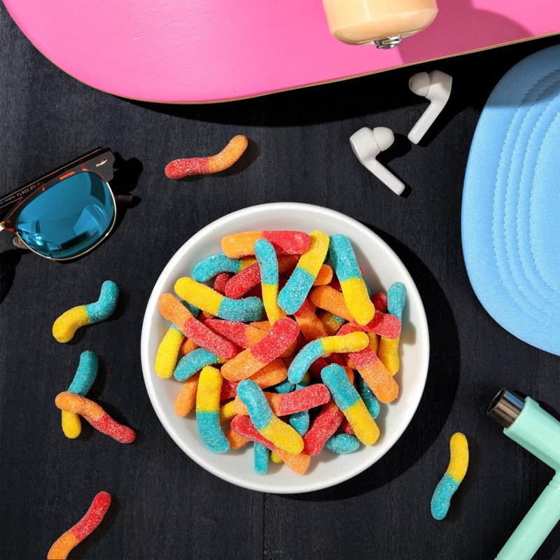 Trolli Sour Brite Crawlers Candy, Fruit Punch Flavored Sour Gummy