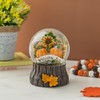 Glitzhome Fall Sunflower & Pumpkin Resin Waterglobe 6" H -