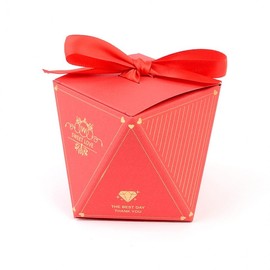 Mini Ribbon Gift Packaging Small Case - Wine 14ea