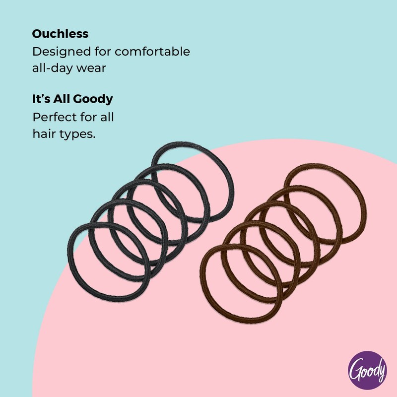 Goody Ouchless Hair Elastics – No Pull, No Breakage, Tangle-Free