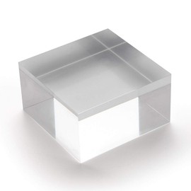 Acrylic Block 75 x 75 x 40 mm Transparent, Glossy Polished Side Edges/Acrylic/Acrylic Glass Zeigis®