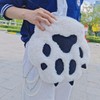 GUFER Cat Paw Shaped Backpack, Fluffy, Cat Hand, Plush Bag,