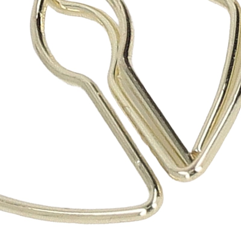 100pcs Metallic Paper Clips Lips Diamond Rings Shape Nonslip Portable