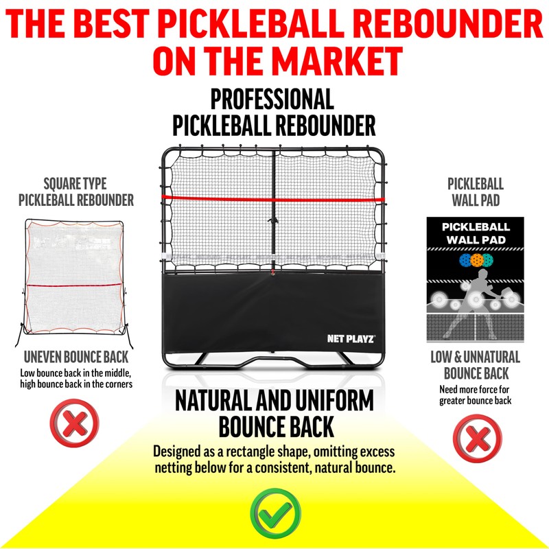 Pickleball Rebounder Training Aid: Adjustable Angles, Easy Setup & Storage
