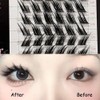 single cluster foxeye effect handmade natural false eyelashes makeup eyelashes