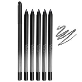 BLUE LOVE 5Pcs Eyeliner Pencil Set, Smudgeproof Eye Makeup Pencils for Women, Long Lasting Eyeliner Easy to Apply Eye Pencil Makeup Tools (5PCS Pearl Grey)