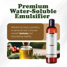 iSolubol Water-Soluble Emulsifier with Polysorbate– Made in The USA – 100% Pure & Natural Ingredients – Perfect for Oil and Water Blends – Cosmetic Formulations & Essential Oil Emulsifier - 8 Fl Oz