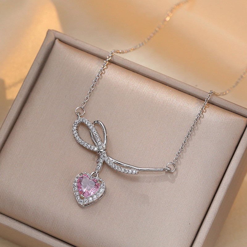 choice of all Pink Heart Necklace for Women Heart Pendant